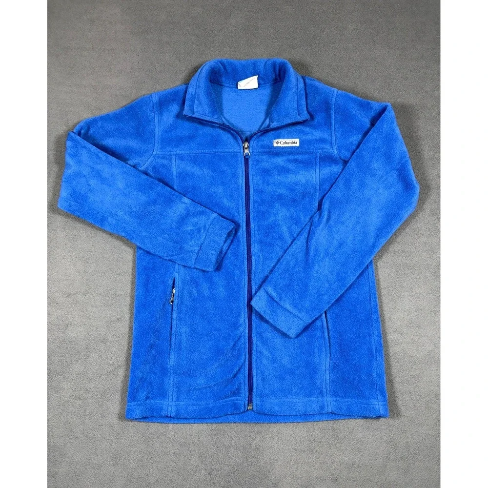 Columbia Granite Mountain II Fleece Jacket Boys L(14-16) Blue Trail Cozy Warm